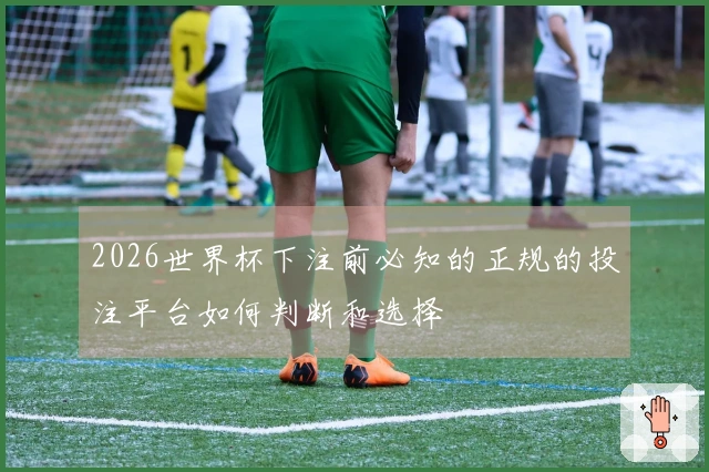 2026世界杯下注前必知的正规的投注平台如何判断和选择